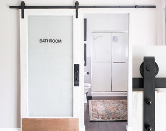 8-Foot Sliding Barn Door Hardware (Black) - Includes Easy Step-By-Step Installation Video - Ultra Quiet, Successfully Tested 100,000 Rolls