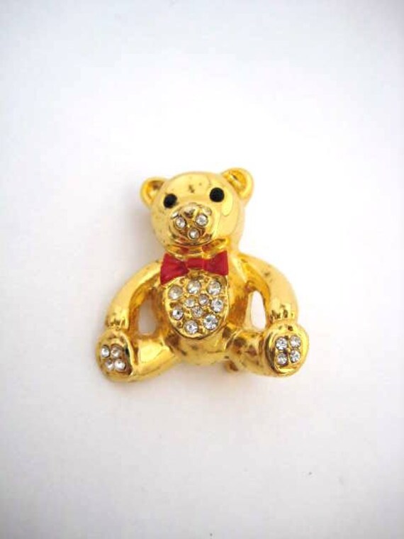 black and gold teddy bear