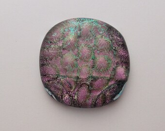 Dichroic Fused Glass Cabochon - Gem Stone - Cabochon Cab - Bead Supply- Glass Bead - Wire Wrapping - Jewelry Making - Stained Glass 5641