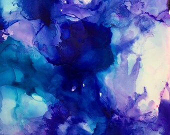 5x7 abstract design with alcohol inks