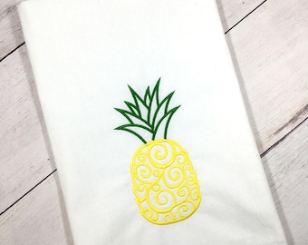 Pineapple Tea Towel, Pineapple Kitchen Towel, Flour Sack Towel, Foodie Hostess Gift, Pineapple Kitchen Decor, Housewarming Gift
