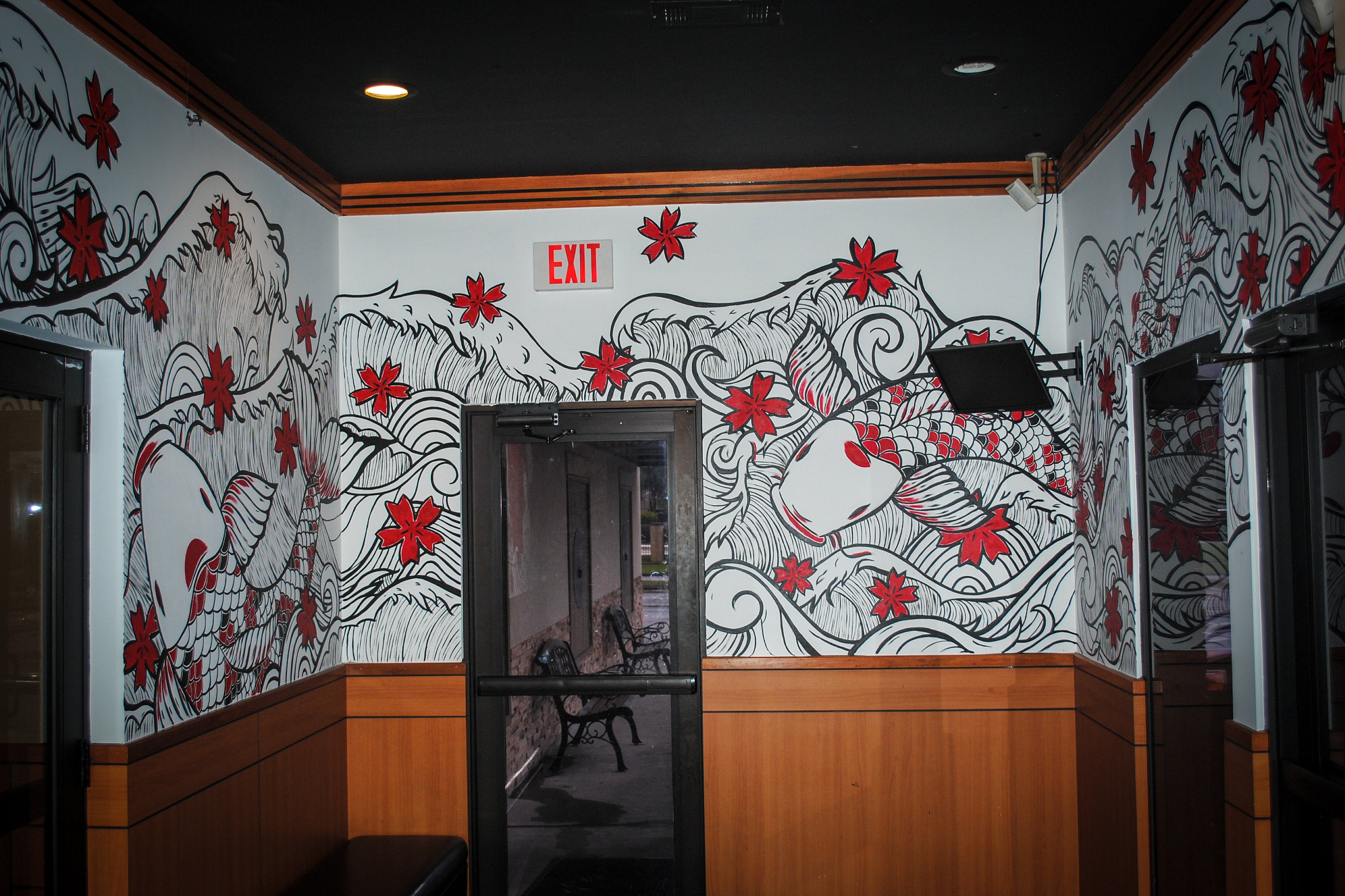 Japanese Mural - Tokyo Restaurant - By Caroline Truong