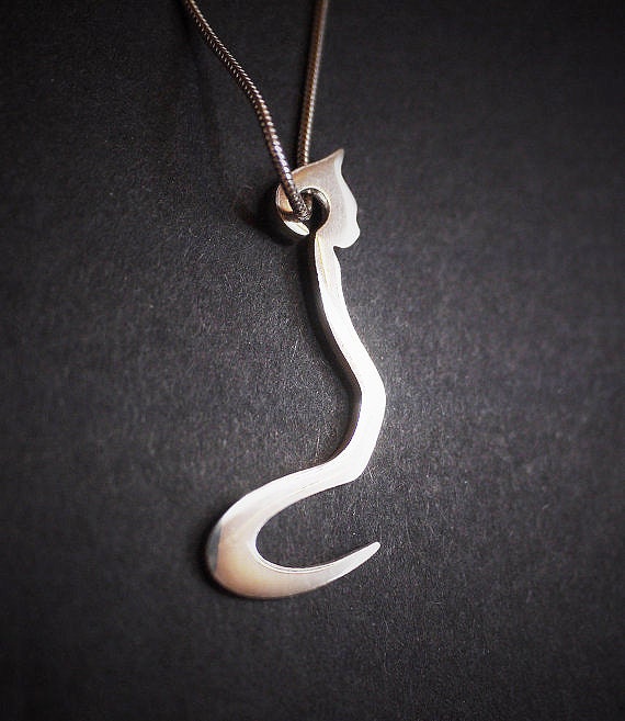 Silver Cat Tail Pendant