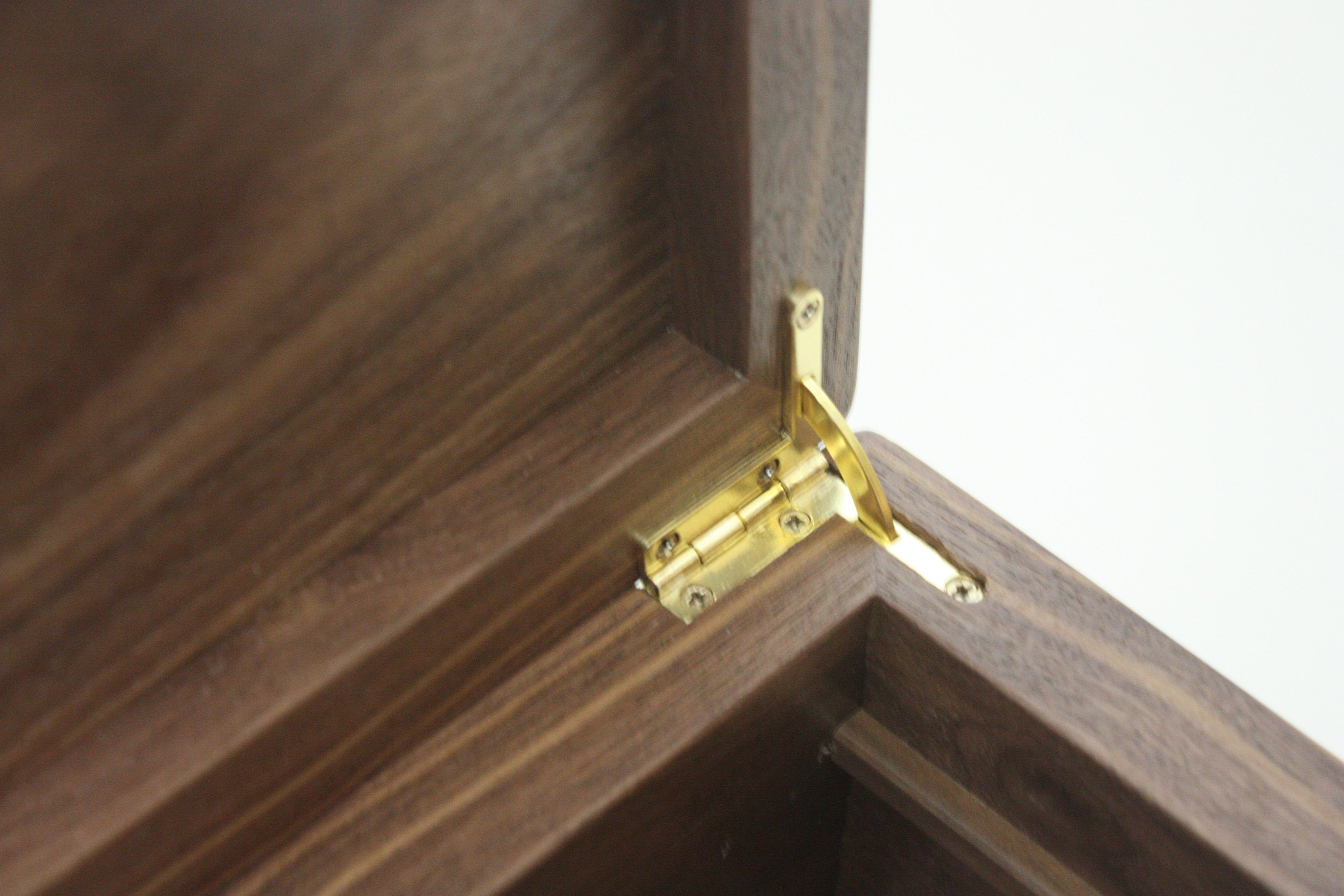 Black Walnut Box with Quadrant Hinges