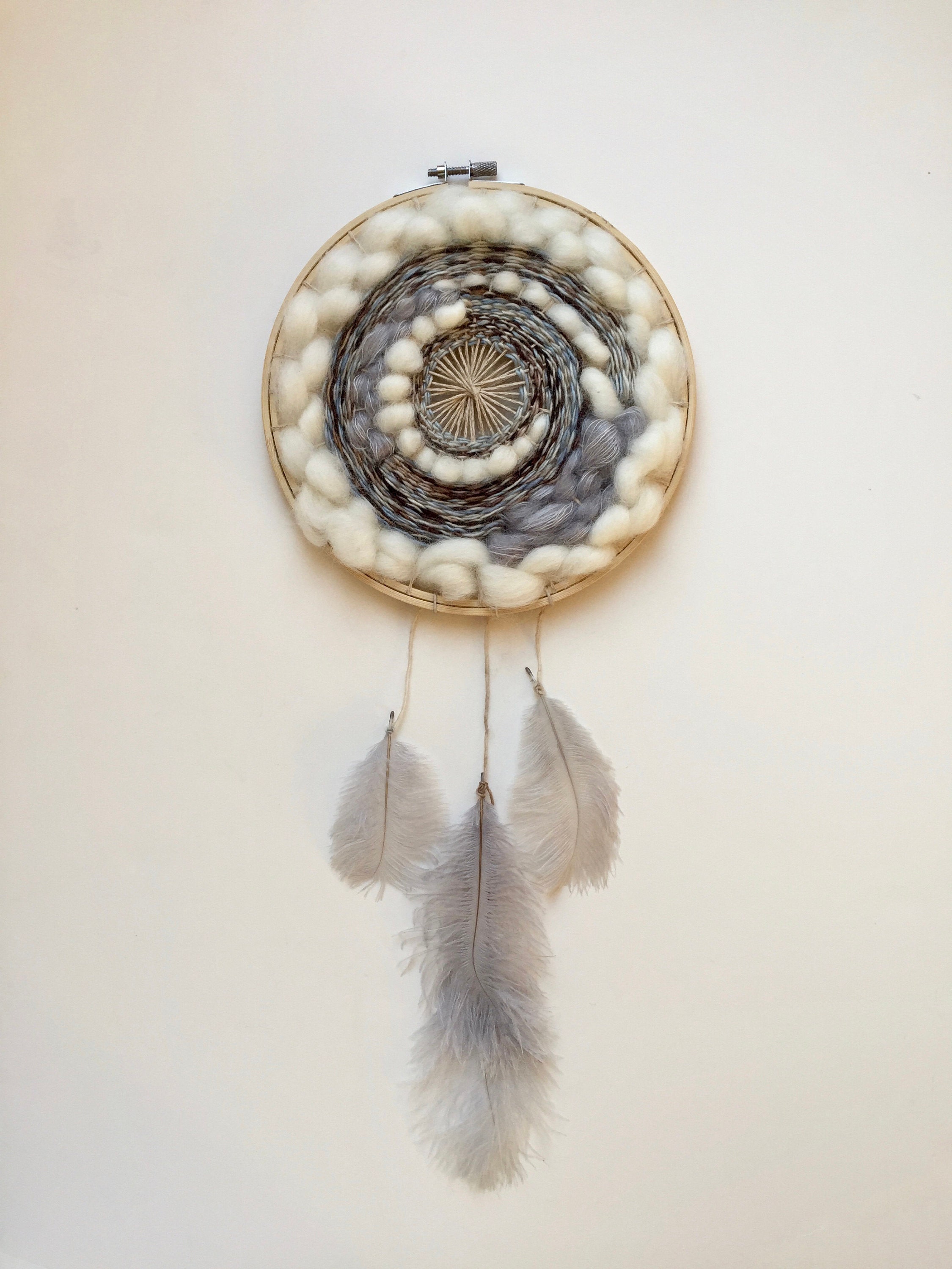 Woven wall hanging, dreamcatcher.
