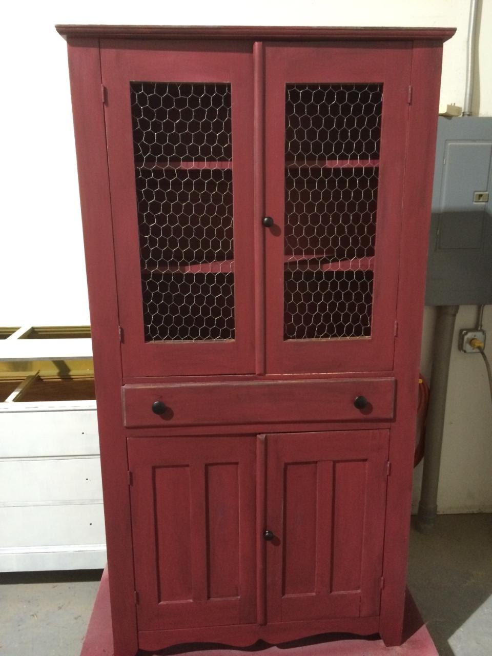 vintage painted china cabinet, pantry, hutch, breakfront, storage, shabby chic, rustic, farmhouse, country cottage, new york, new jersey, NJ, NY