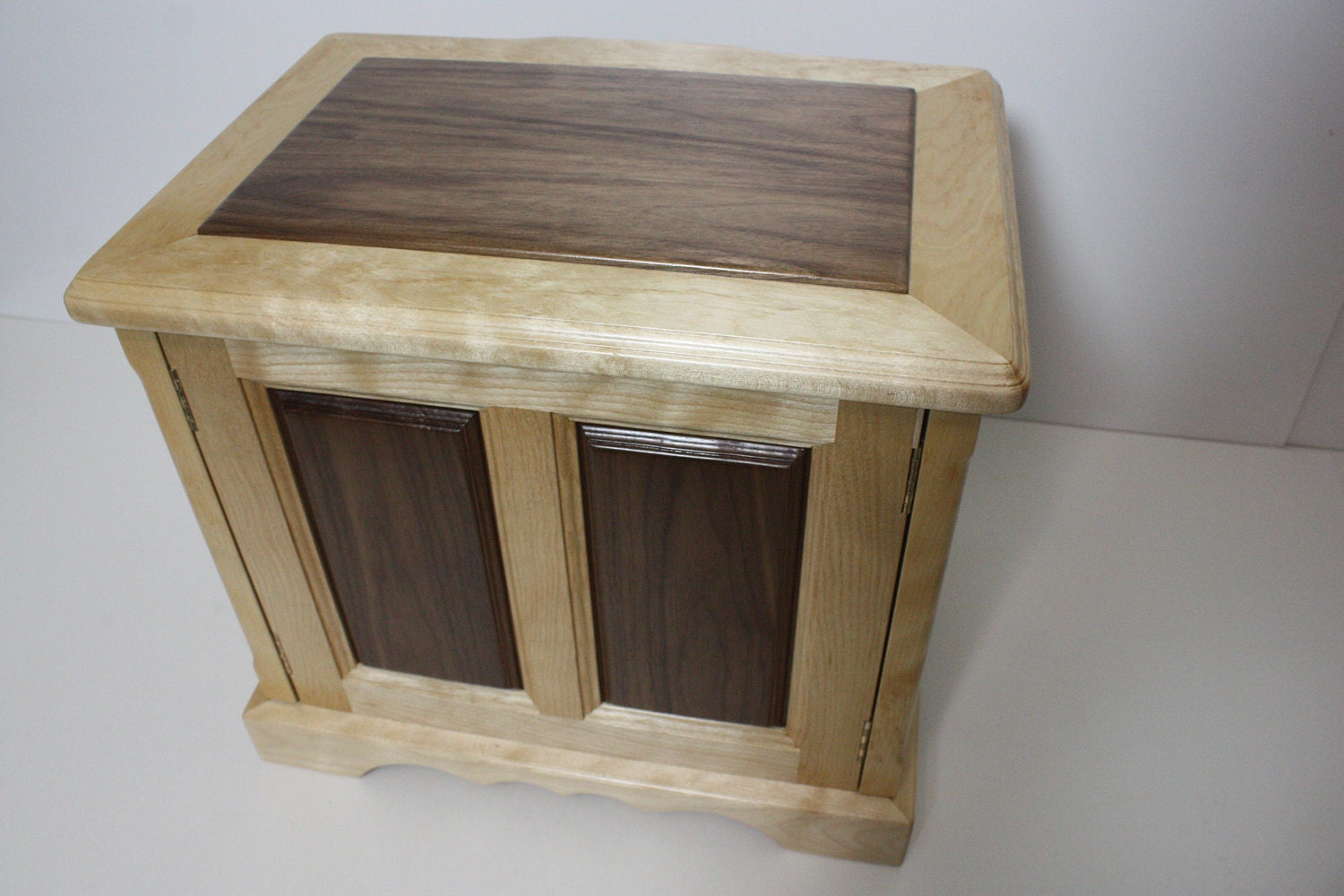 Large Handmade Wood Jewelry Box with Raised Panels