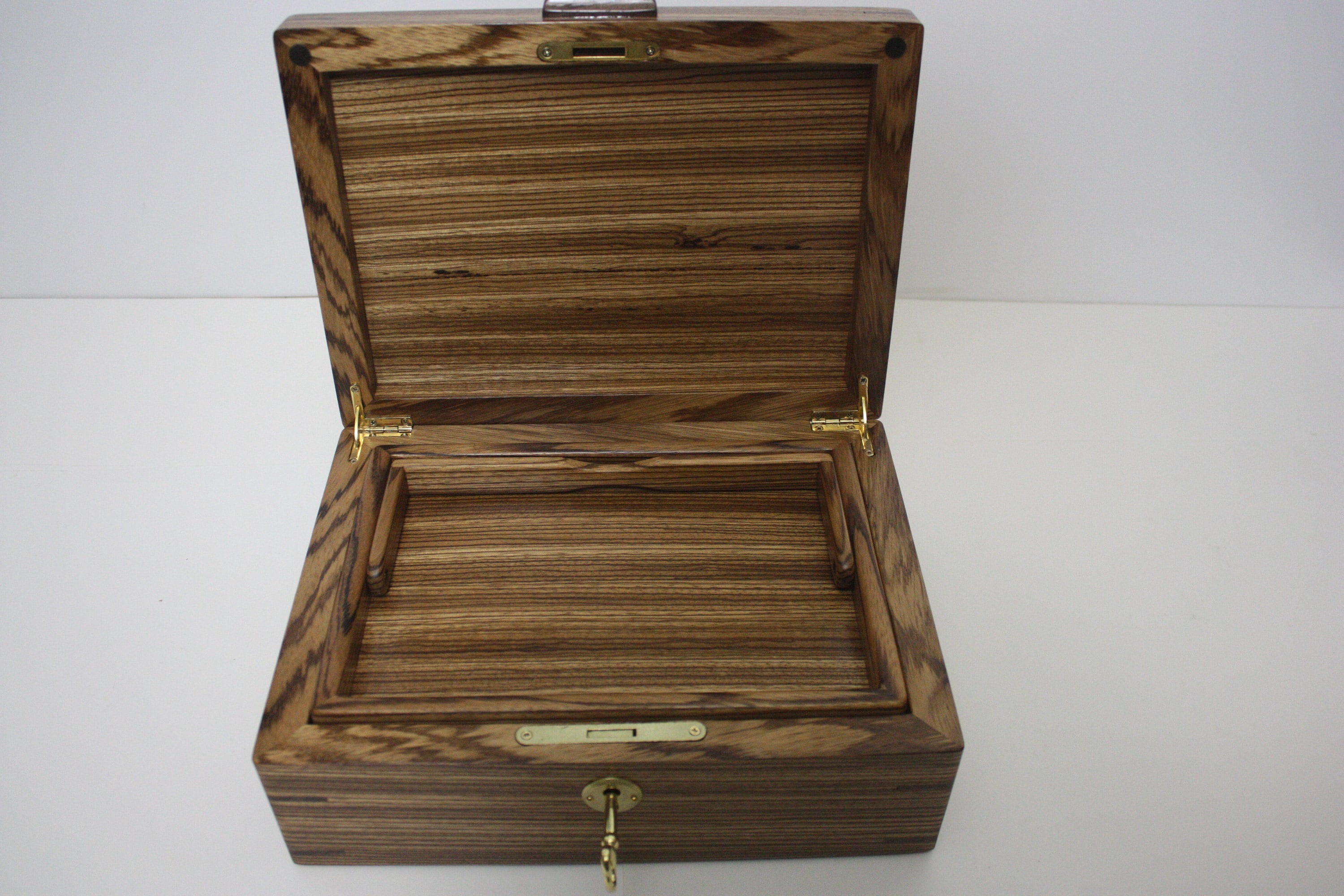 Zebrawood Box with Lift Out Tray