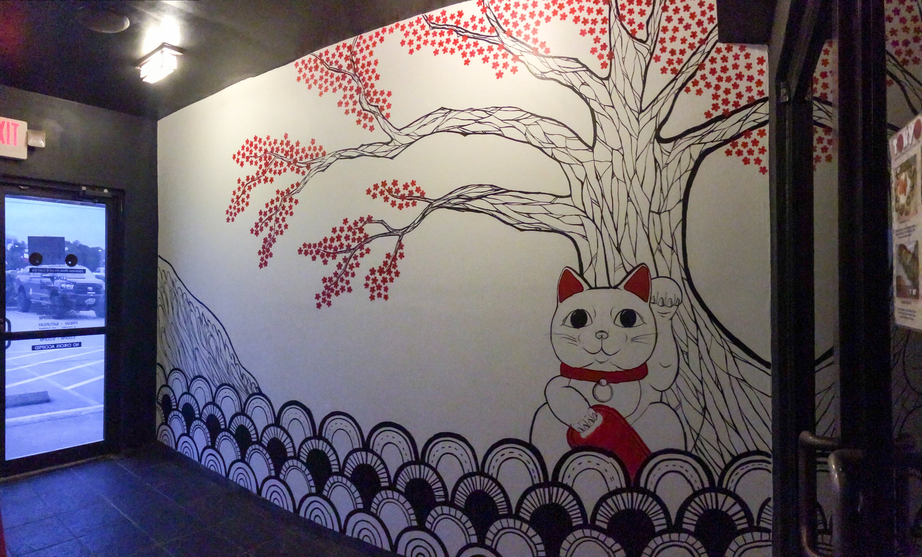 Japanese Mural Paintings - Tokyo Restaurant by Caroline Truong