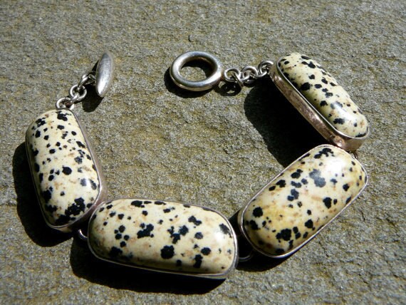 Leopard Jasper Bracelet, Jasper Bracelet, Citlal Castillo Bracelet, Taxco Bracelet, Taxco Jewelry, Mexican Jewelry, Vintage Bracelet