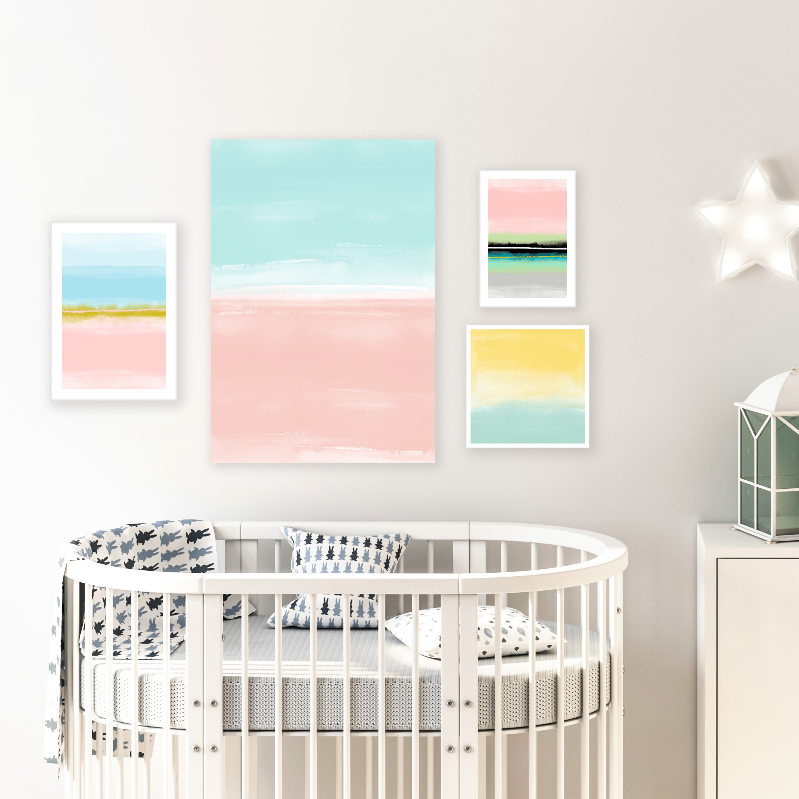 Nursery Gallery Wall Art by inspiration Abstracts