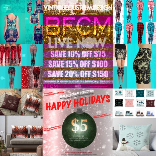 Vintique Custom Design BFCM SALE SHOP NOW Leggings Christmas Womens