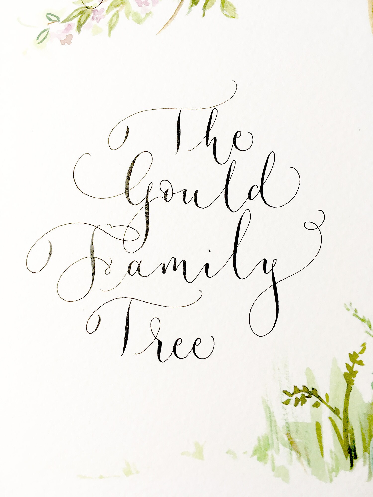 personalised modern family tree print