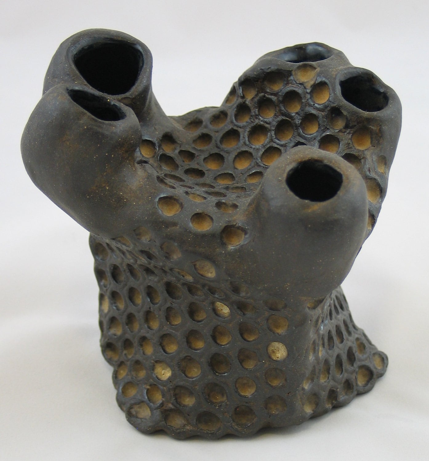 Ceramic Honeycomb vase.  Apis habilis:  Vase Number 13