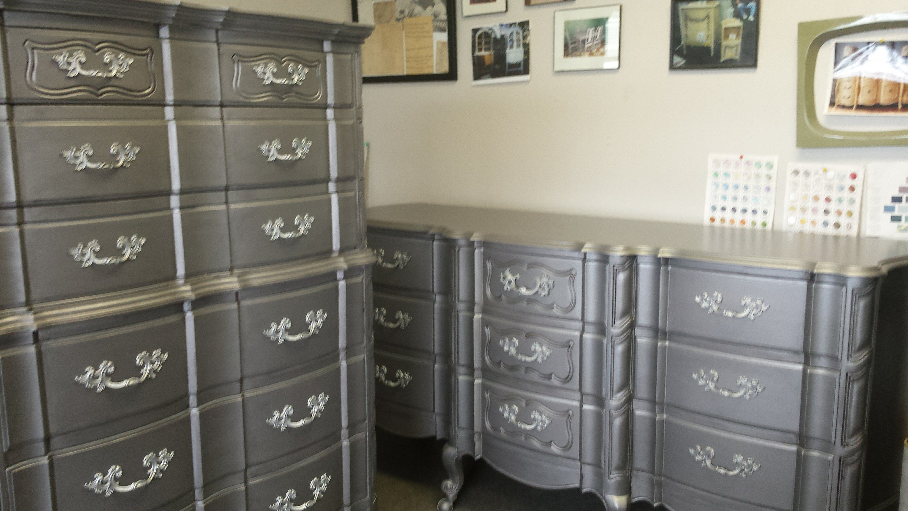 metallic, vintage, bedroom, furniture, shabby chic, french, france, furniture