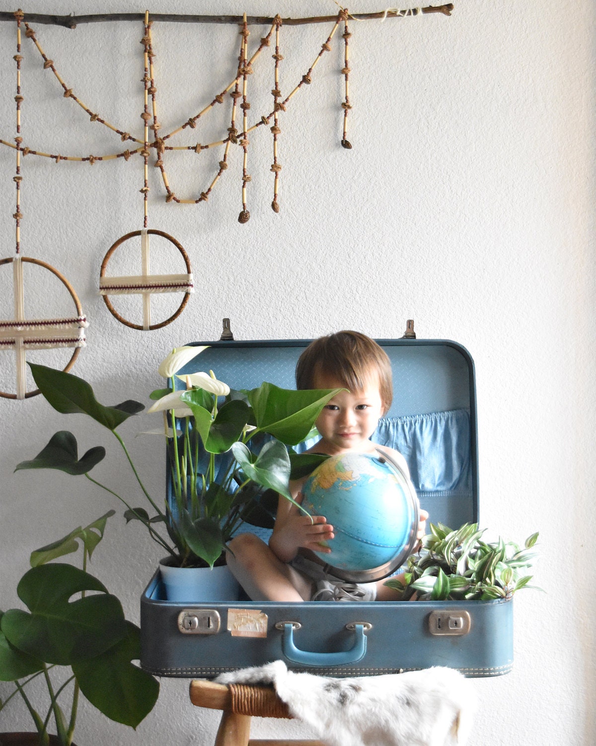 A variety of globes in different colors and sizes. Makes a super fun photoshoot.
