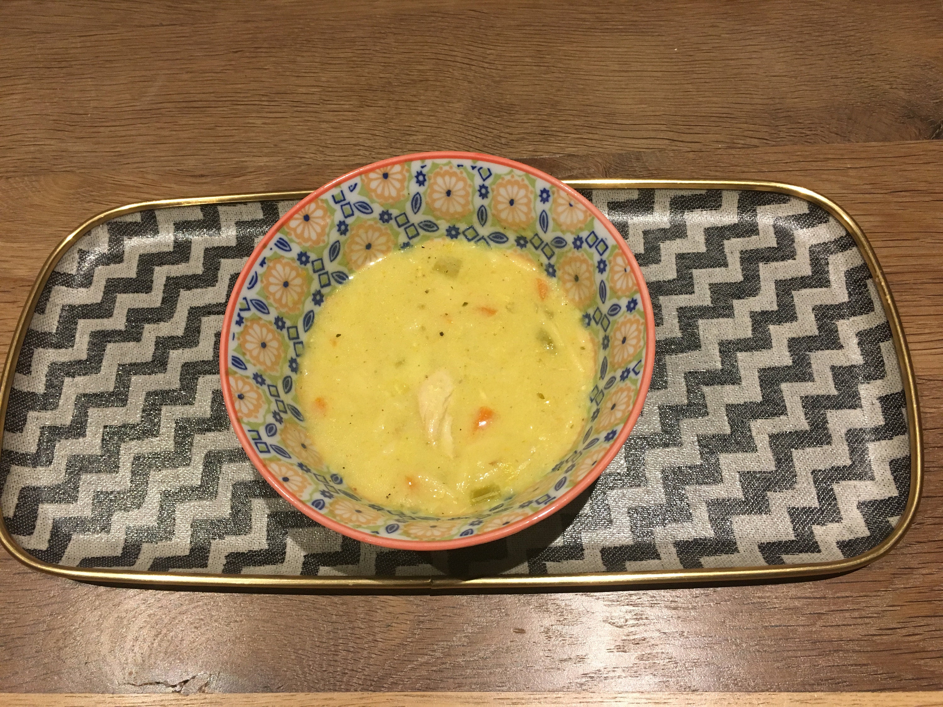 Inky chicken soup