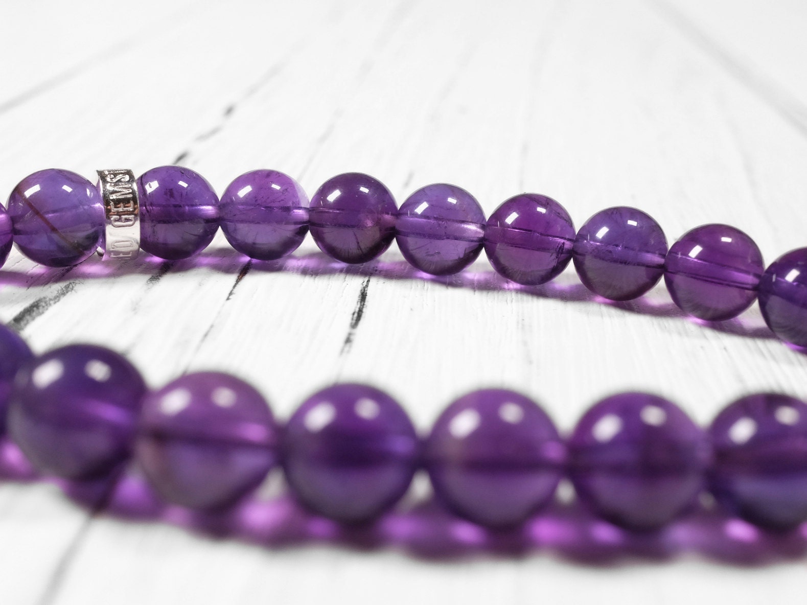 unearthed gemstones natural amethyst bracelet