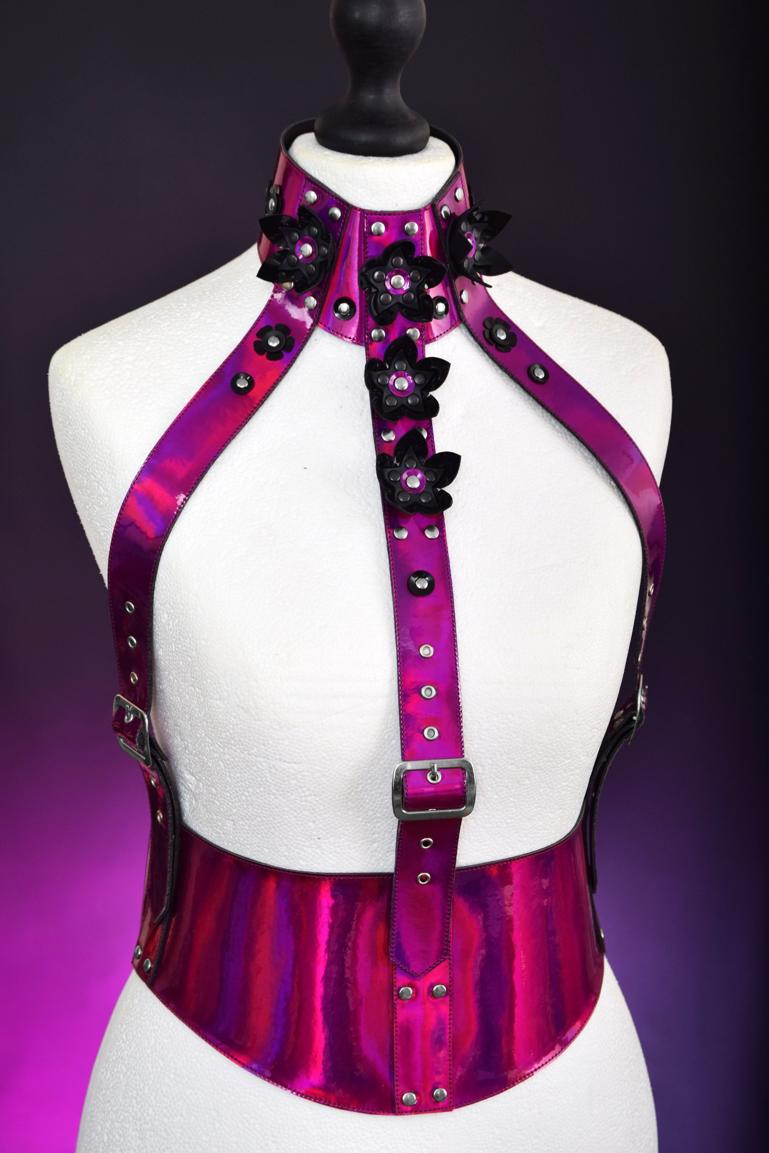 http://www.katzlittlefactory.com/listing/232806679/cyber-flower-bodice-in-purple-pvc-wide