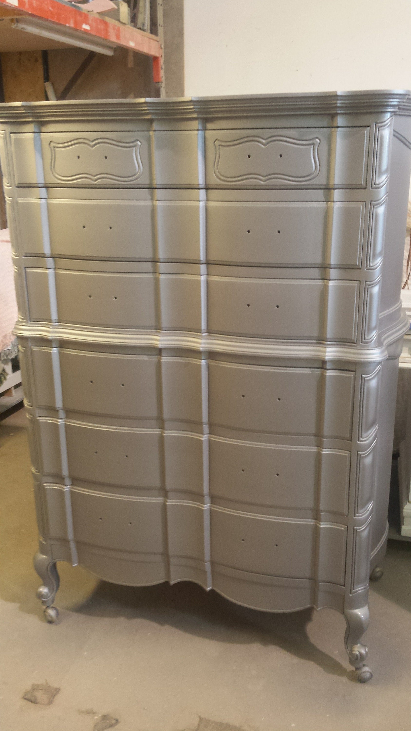 metallic, vintage, bedroom, furniture, shabby chic, french, france, furniture