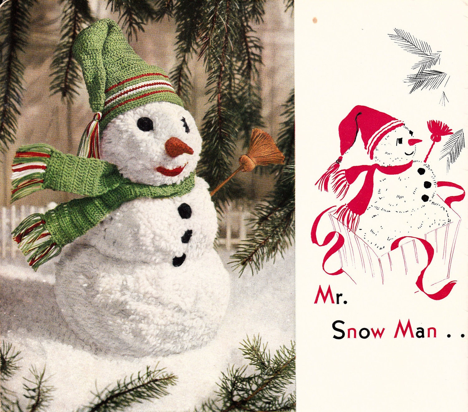 Snow man crochet pattern