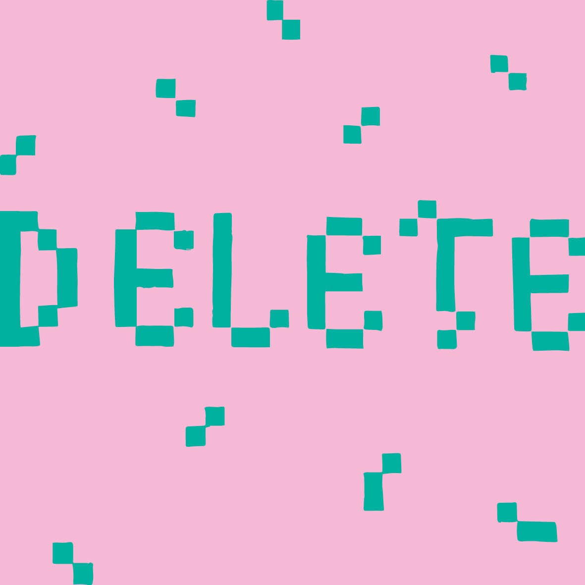 #365daysoftype hand lettering Delete pink