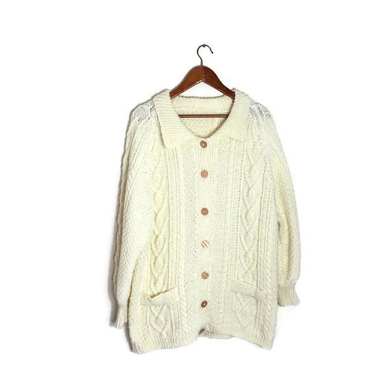 Cream knitted cardigan