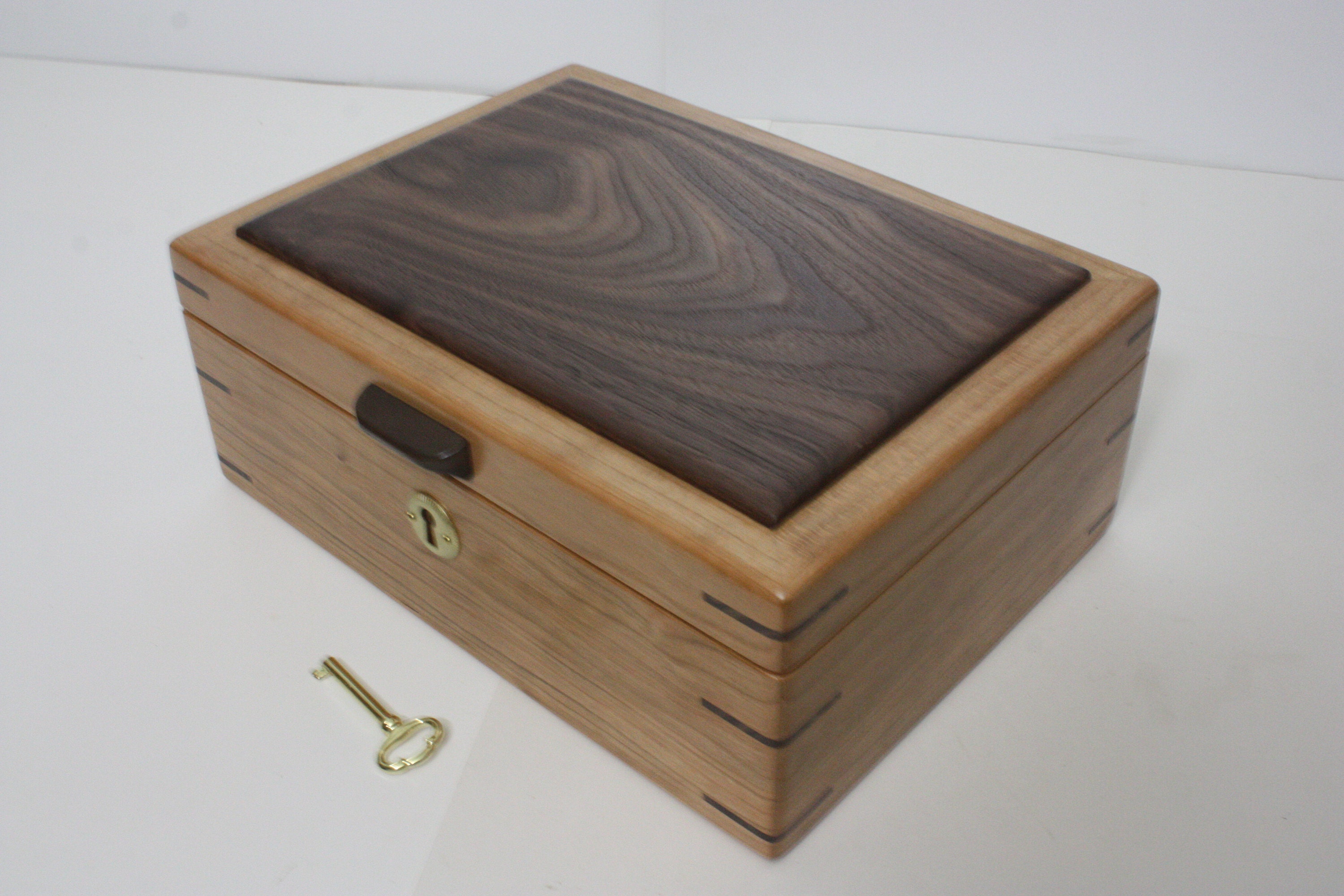 Handmade Cherry Wood Box For Sale