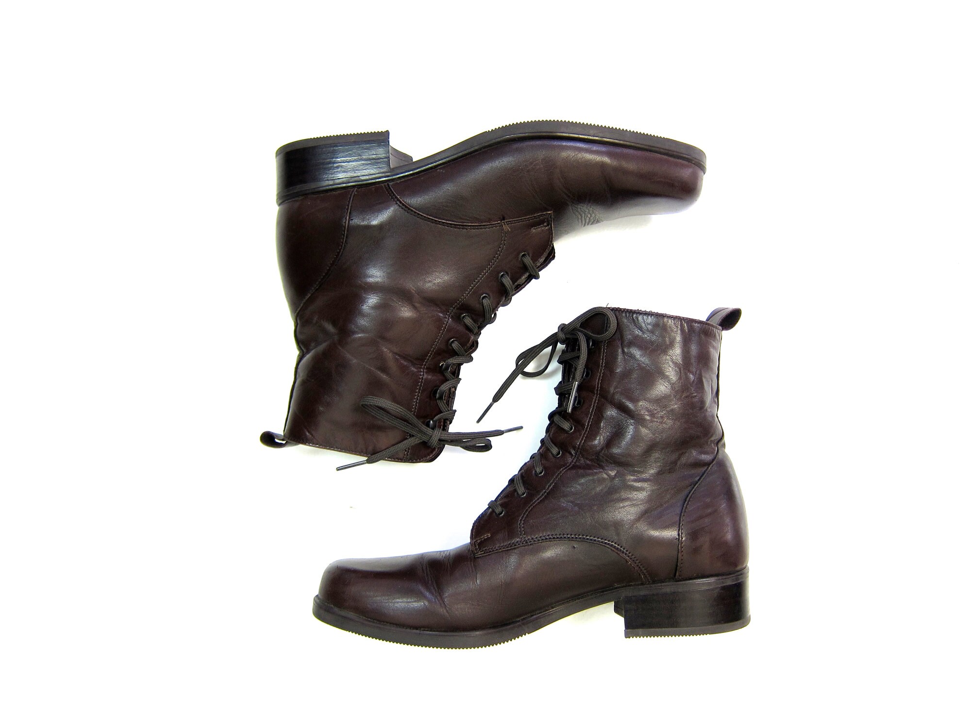 Leather Lace Up Boots