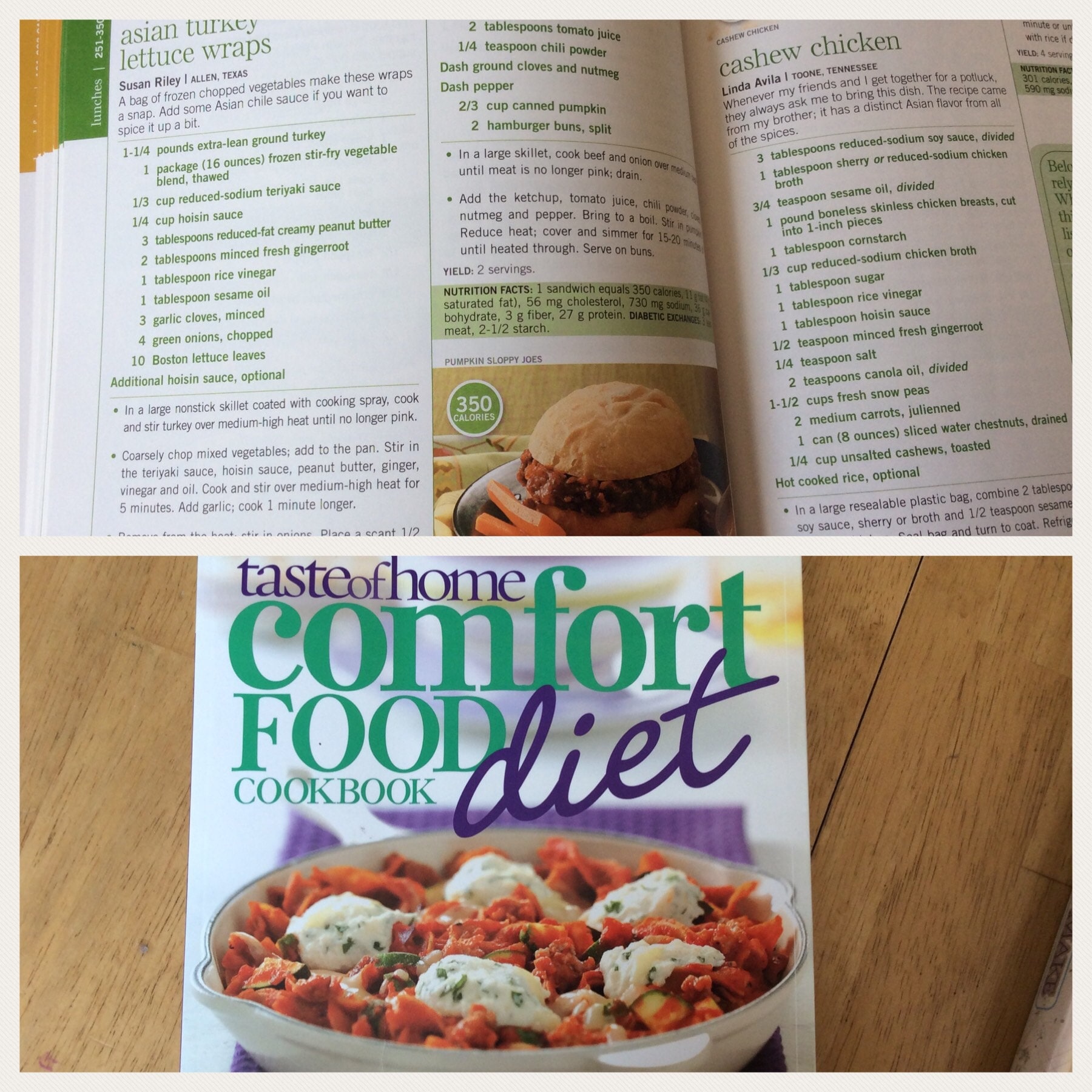 Taste of Home comfort food cookbook