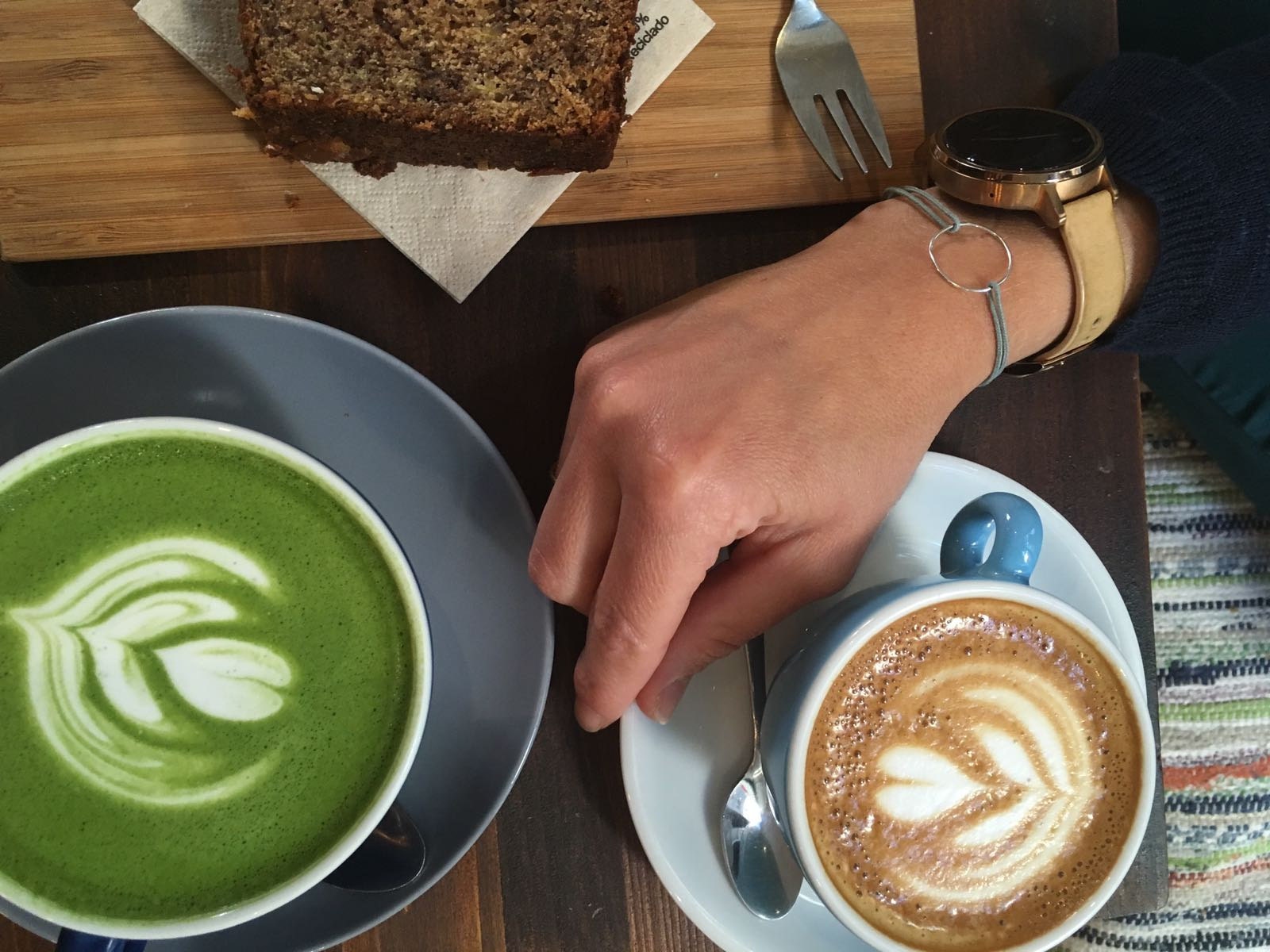 Pulsera Circulus, matcha y café con leche en Hanso