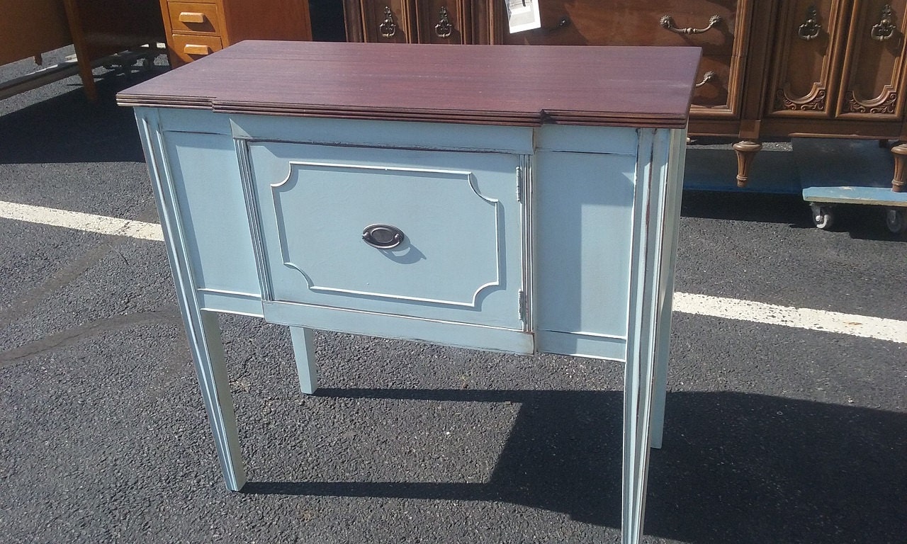 vintage buffet, stained top, stained wood, woodtone, shabby chic, rustic, farmhouse, vintage, cottage, country
