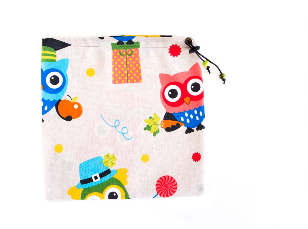 the rock climbing shoes bag with owls. Handmade