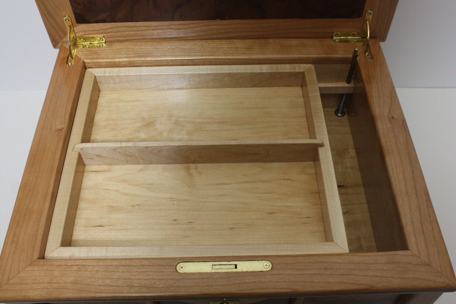 Large handmade box with Lift-out Tray