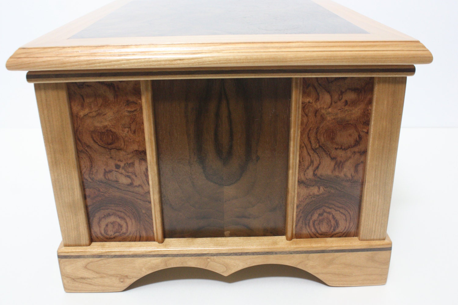 Left side of a Handmade Locking Wood Box