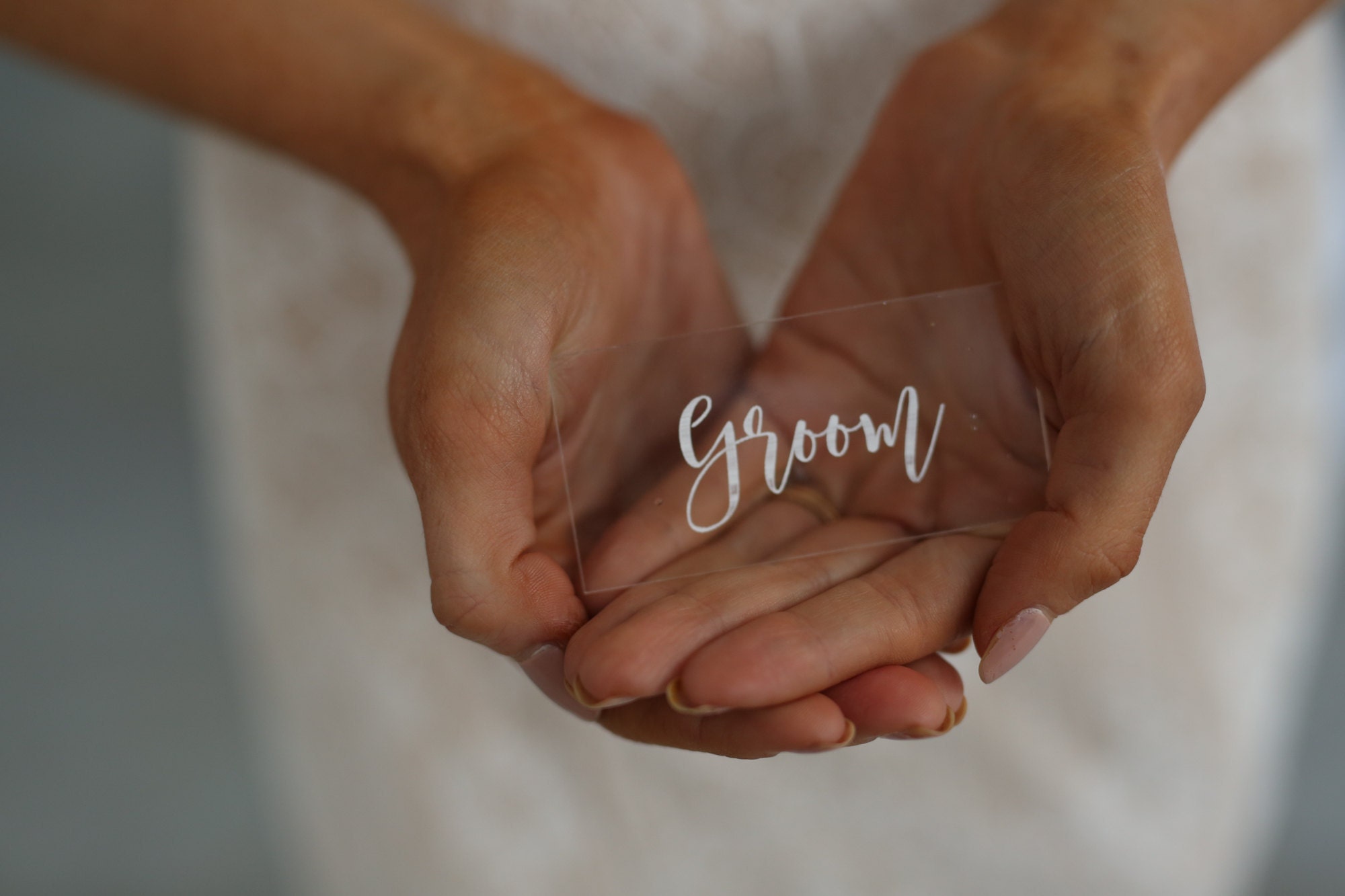Laser engraved place cards