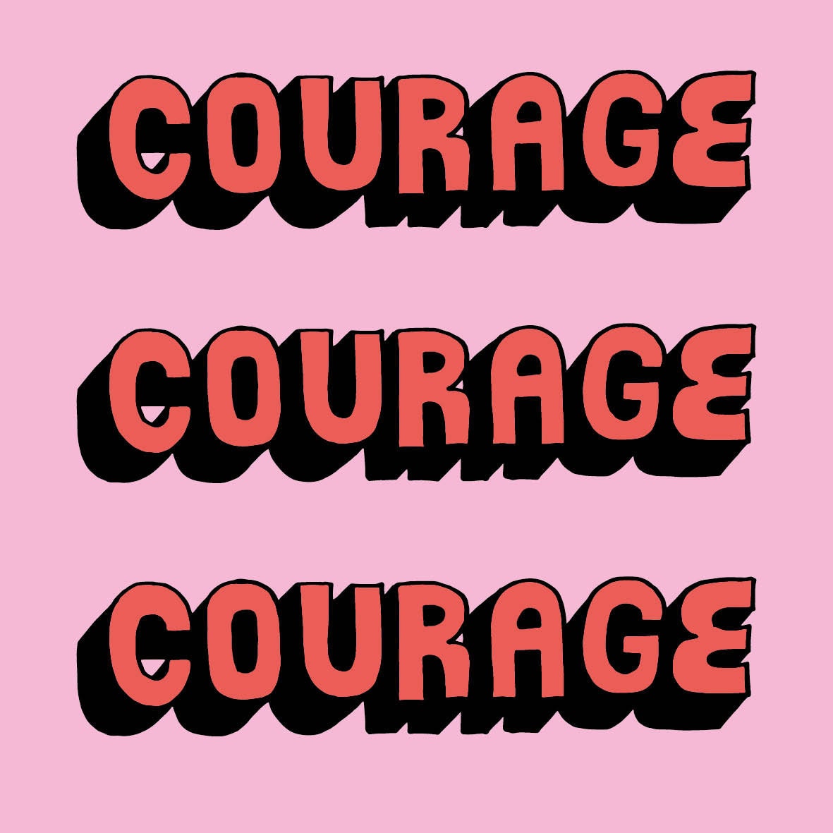 #365daysoftype hand lettering Have courage