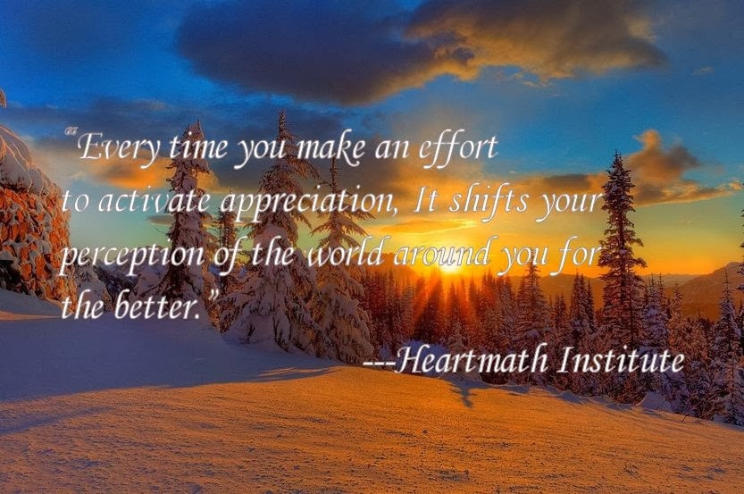 Appreciation quote with winter snowy forest