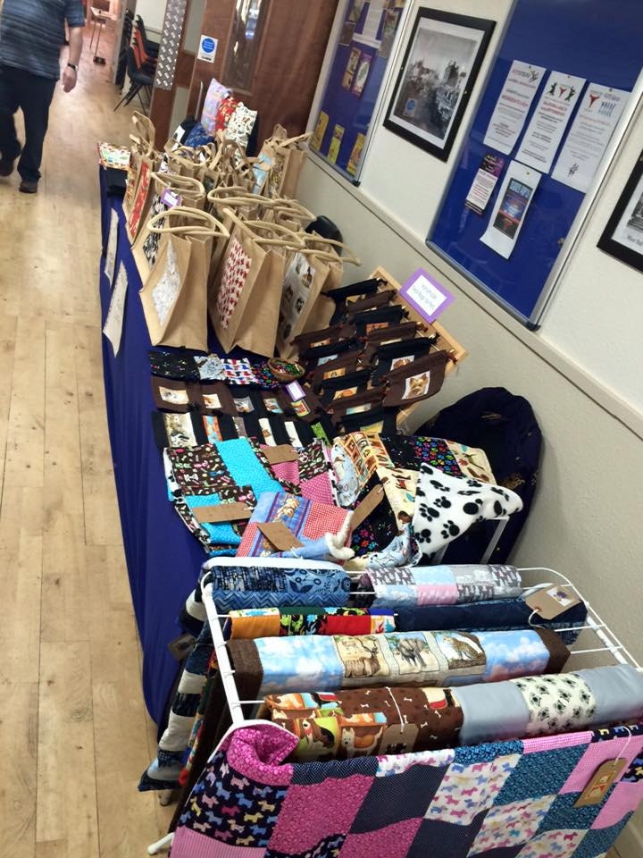 Our stall at a previous Companion Dog Show at Daventry