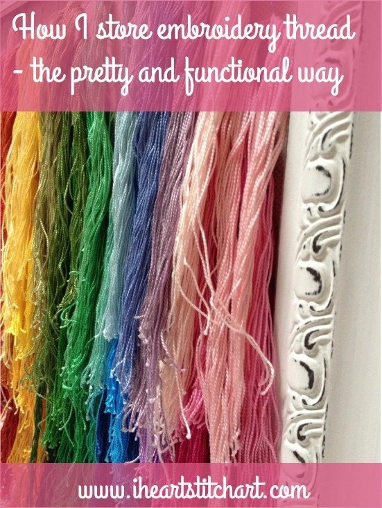 Store embroidery thread: a pretty, functional way