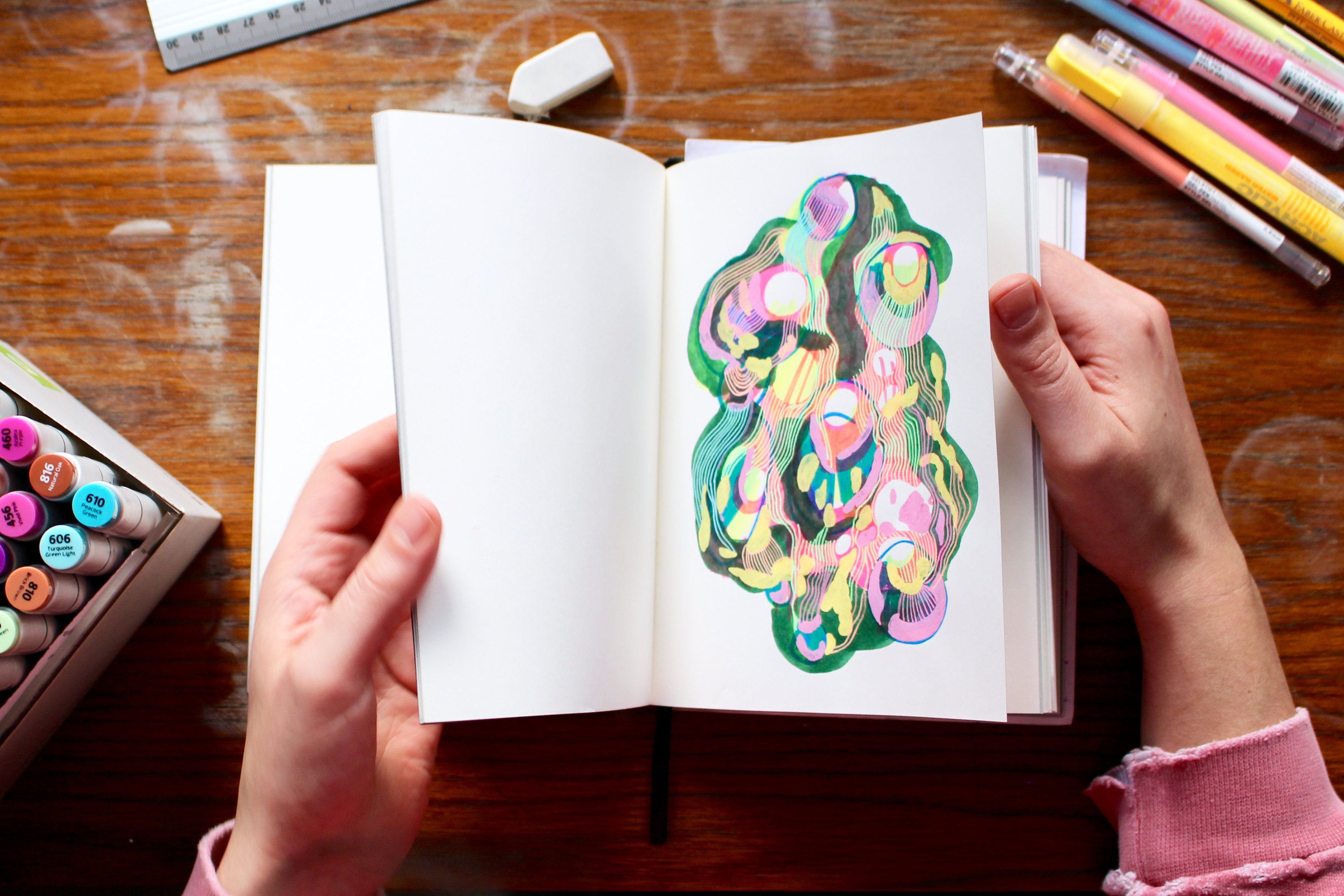 Sketchbook Drawing by Ben Craid / Boat and Balloon