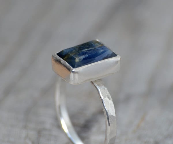 sapphire engagement ring in midnight blue