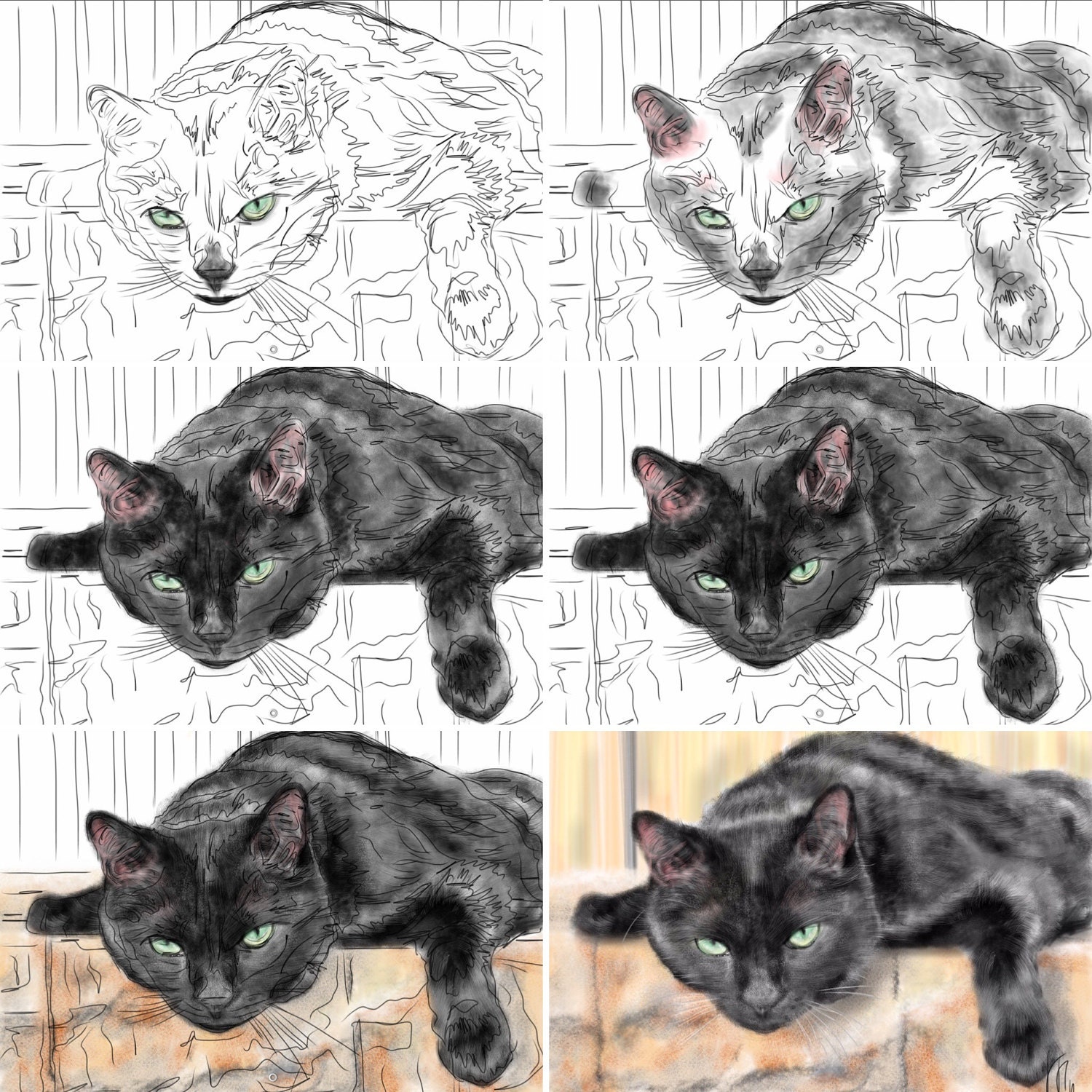 From sketch to portrait