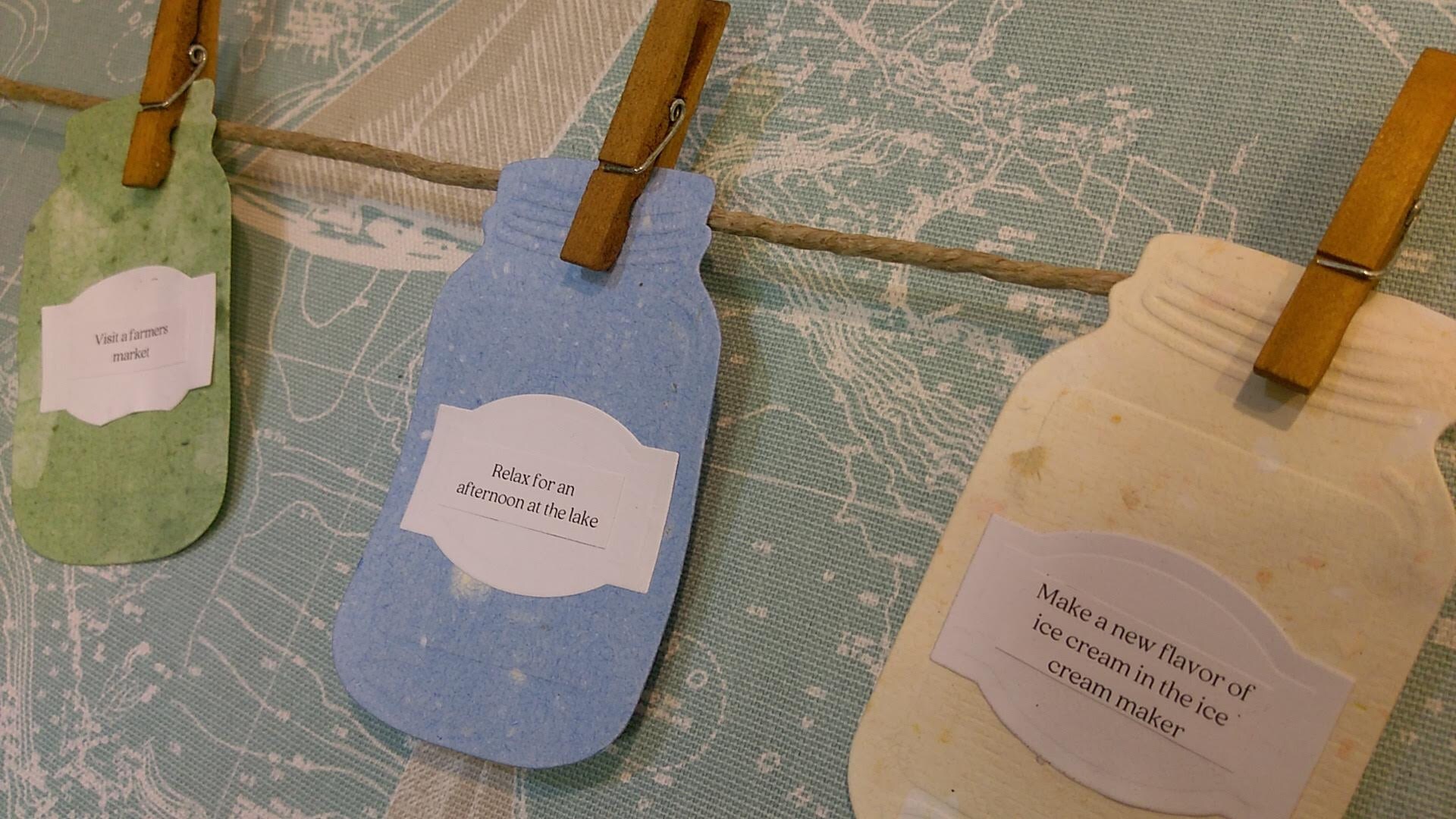 mason jar die cuts from handmade paper for preserving summer memories