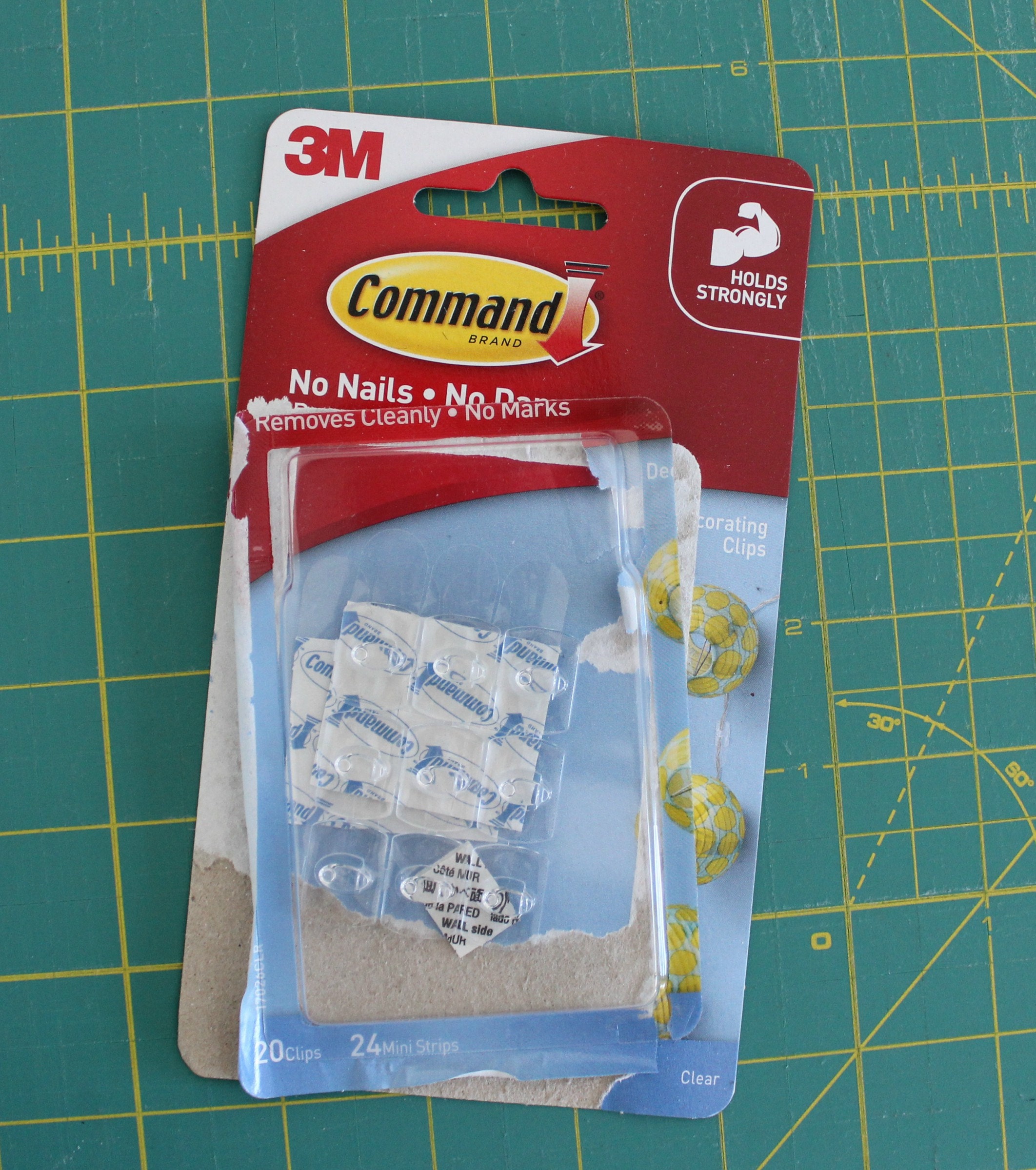 The tiniest clear Command Hooks I could find.