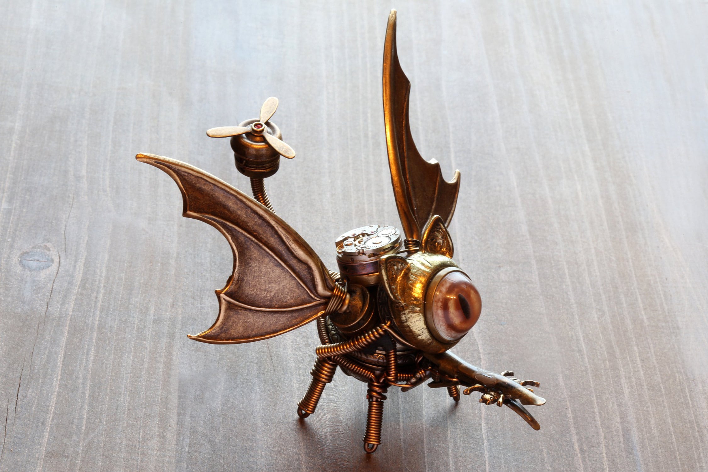 Steampunk dragon-cat robot