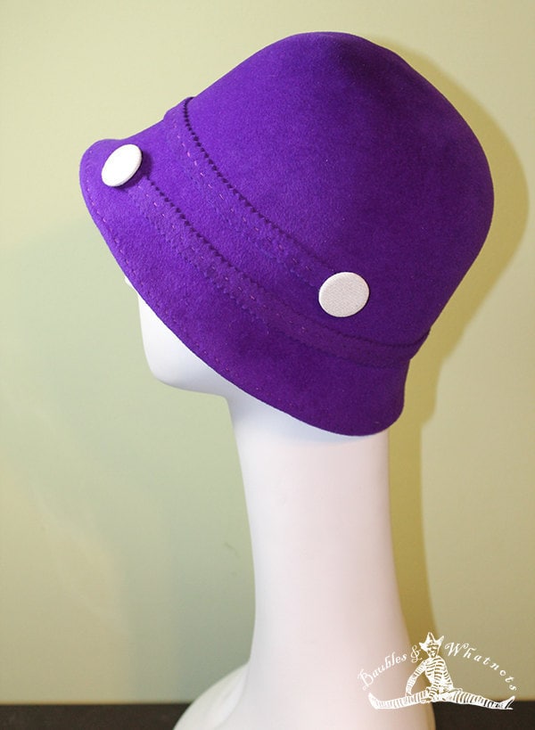 purple deep bucket cloche