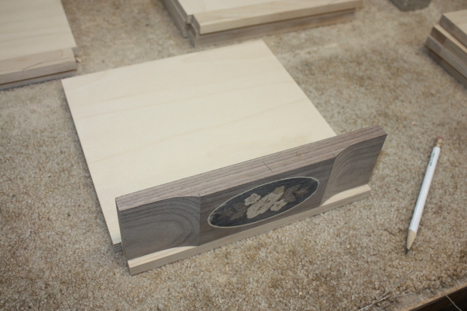 Tracing the Curve on Drawer Rails on Jewelry Box