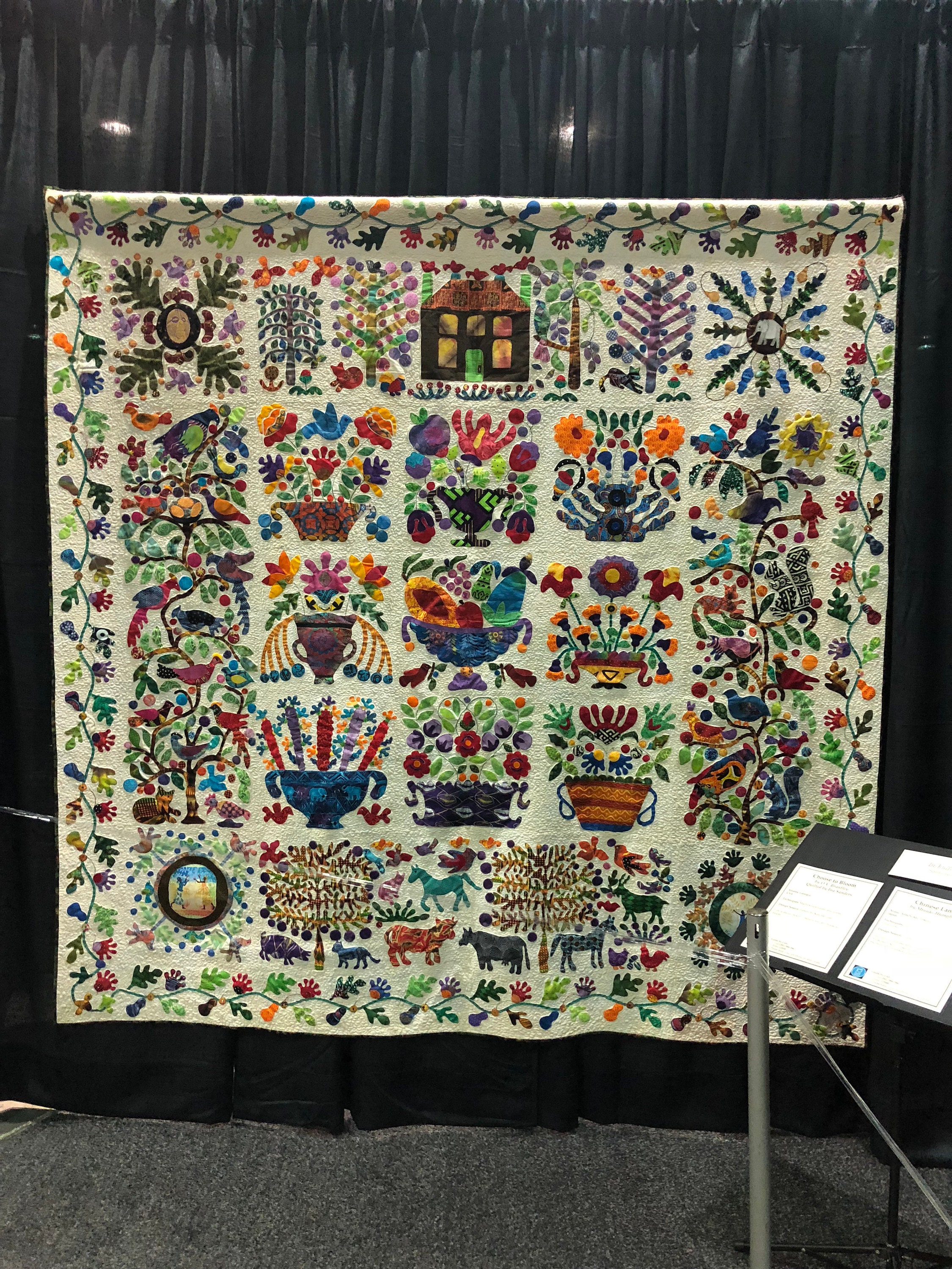 Choose to Bloom Exhibited at Chicago Quilt Festival