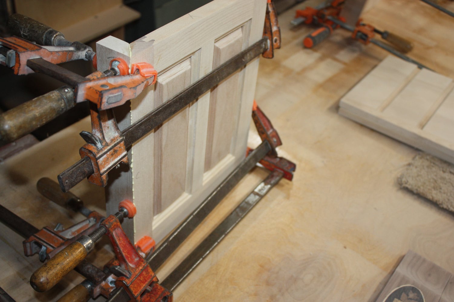 Gluing and Clamping Returns onto Jewelry Box Sides